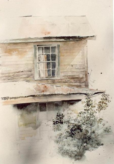 Old Watercolor Sketch of my Grandparents' Home